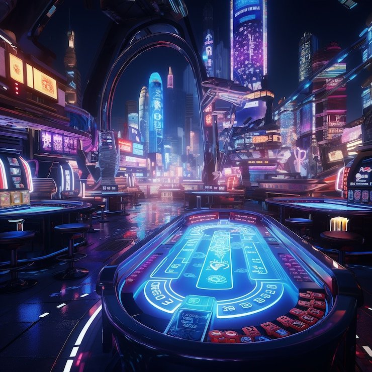 Poker table layout at winlive slot showing player positions and betting areas